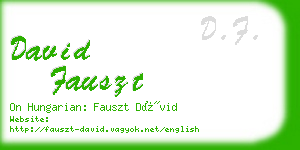 david fauszt business card